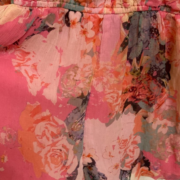 HEMANT & NANDITA Pink Floral Sheer Long-Sleeve Romper - Picture 13 of 16